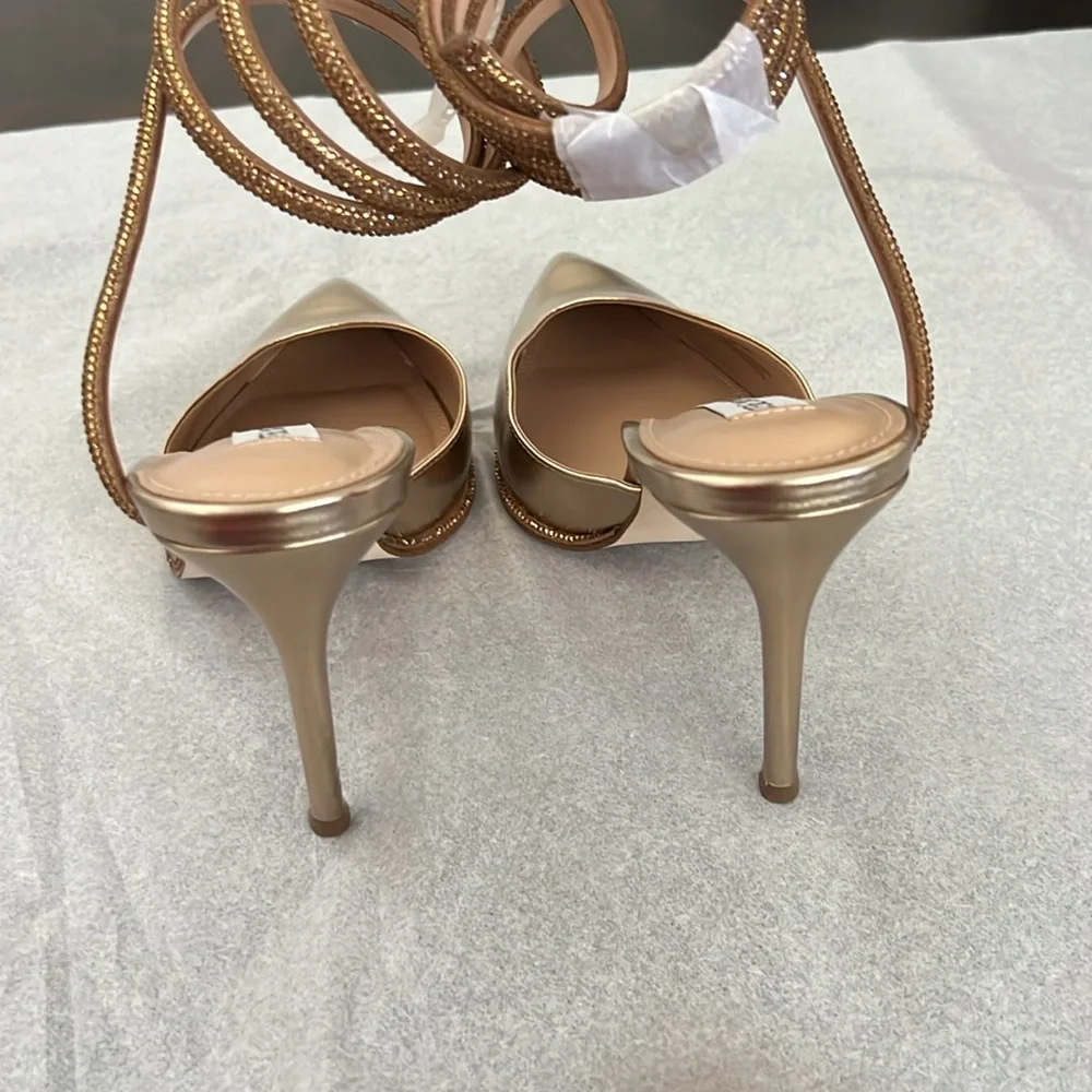 Steve Madden Emerson Metallic Rhinestone Dress Pumps - Picture 3 of 11